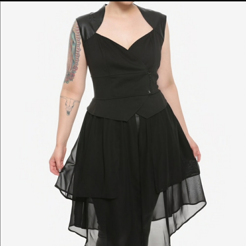 Maleficent Dress Disney Sleeping Beauty NWT Hot Topic Vest Goth High Low costume